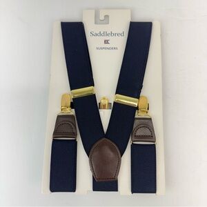 Saddlebred Navy Blue Suspenders NWT